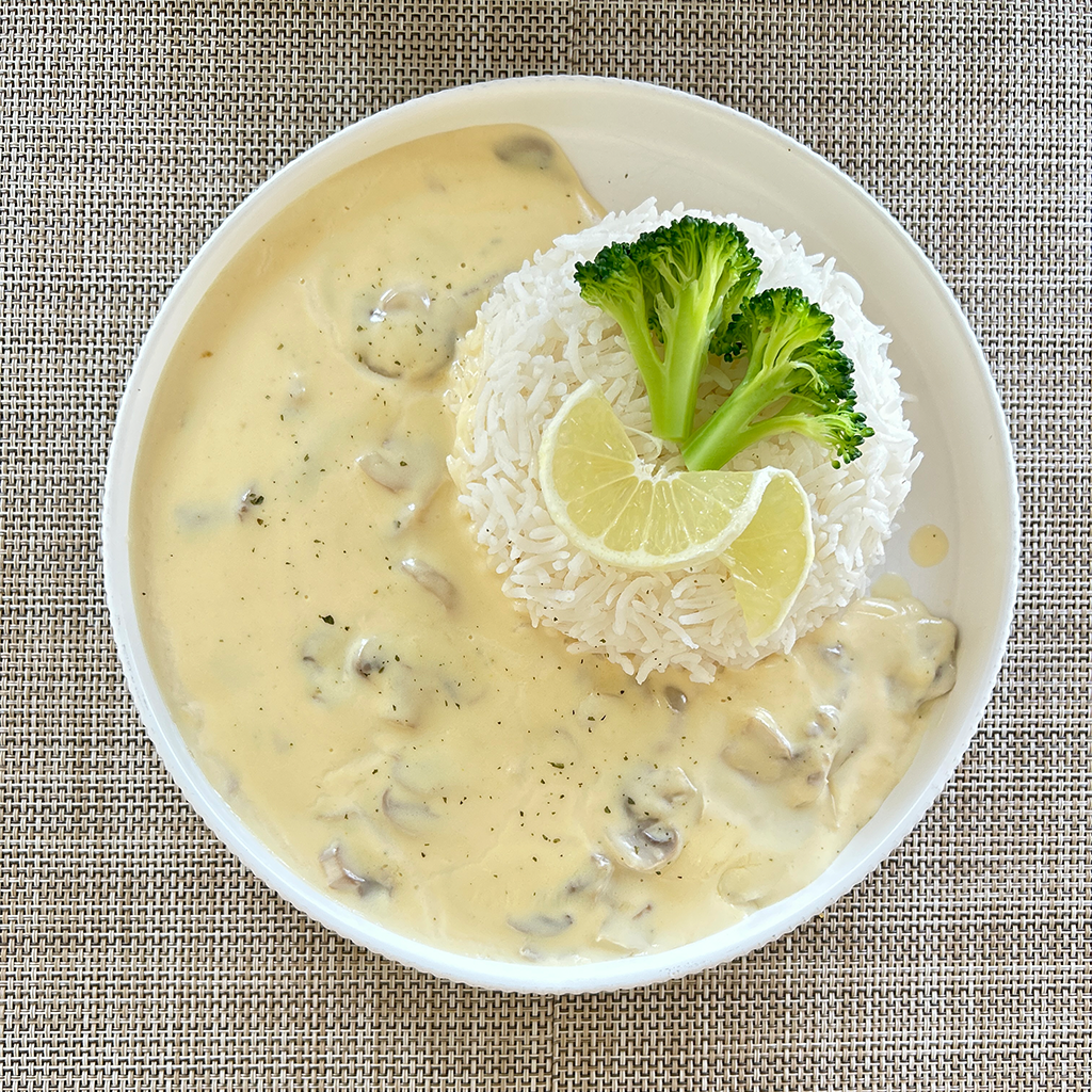 Creamy Lemon Mushroom with Rice